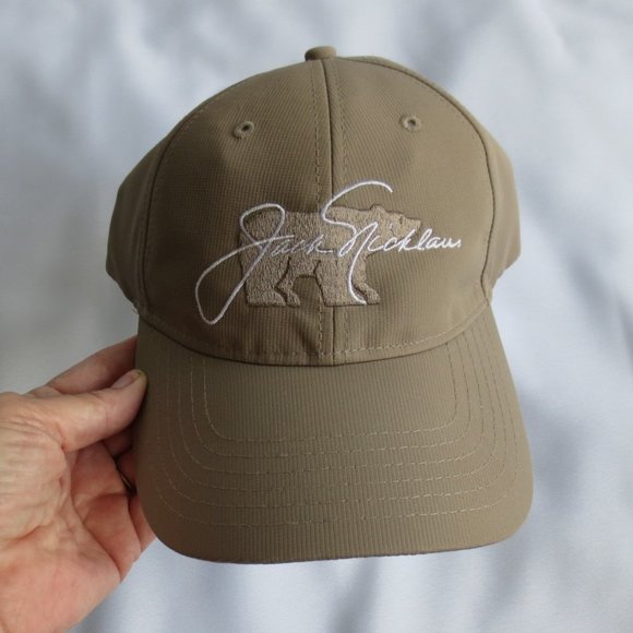 Jack Nicklaus Other - NWT JACK NICKLAUS tan GOLF hat VELCRO golden bear
